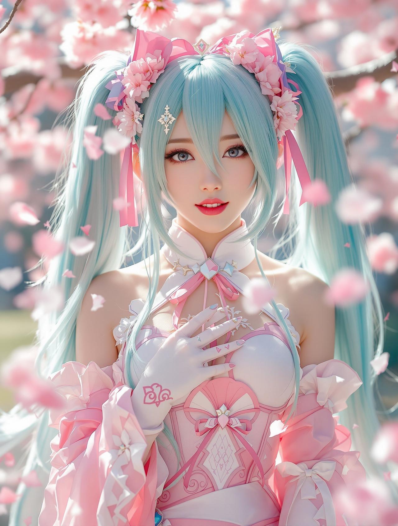 樱花初音未来Cosplay